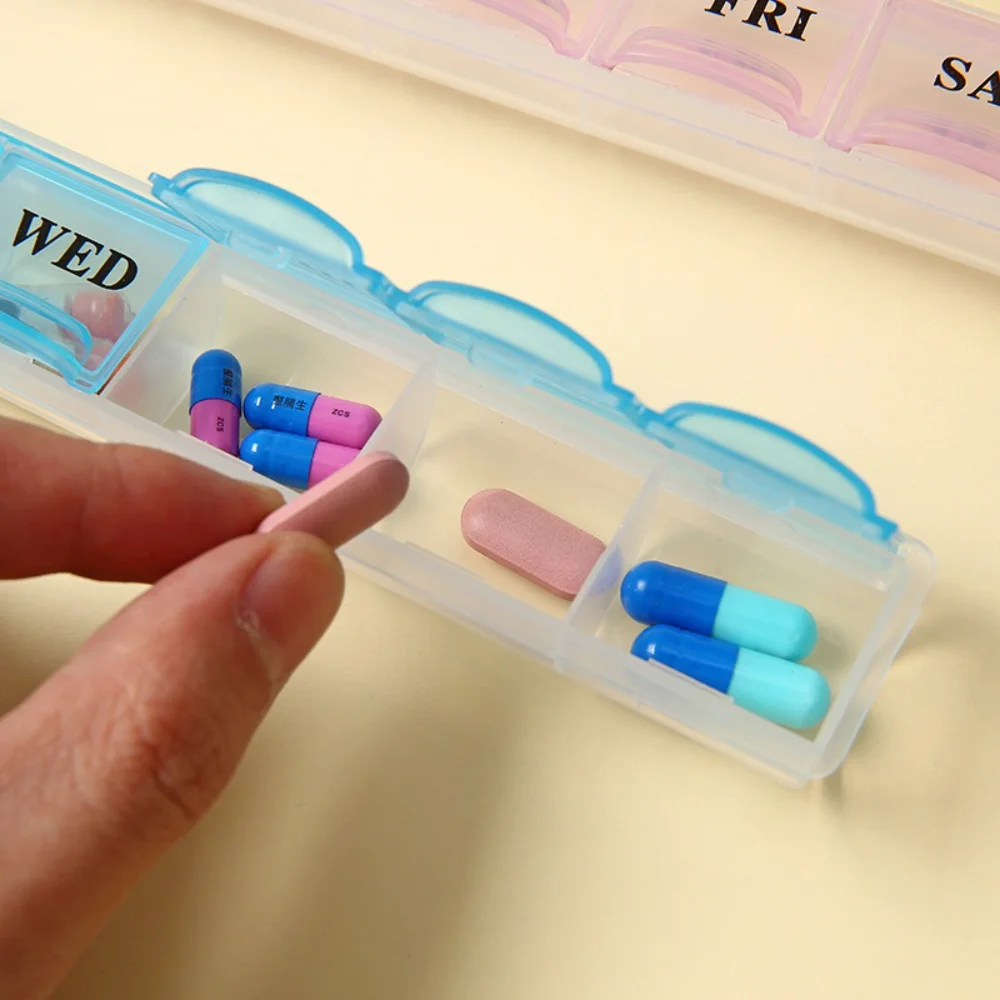 New Weekly Premuim Portable 7/14/21/28 Grids 1/2/3/4 Times A Day Pill Storage Cases Box Organizer for Vitamins Medicine FishOils