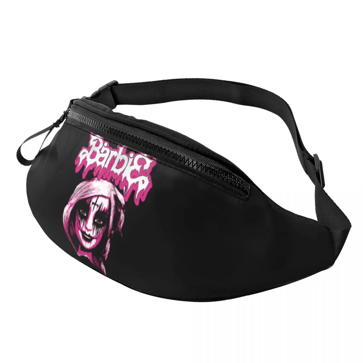 

Custom Barbie Girl Fanny Pack for Men Women Fashion Crossbody Waist Bag Traveling Phone Money Pouch