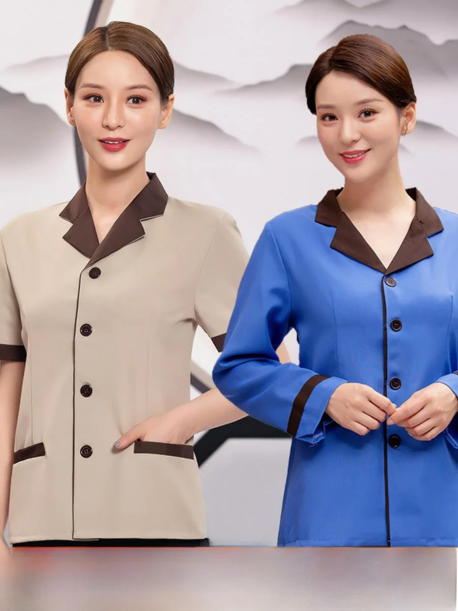 

Рабочая одежда для персонала отелей и ресторанов: униформа для уборки, влагоотталкивающая, для школ, с длинным рукавом