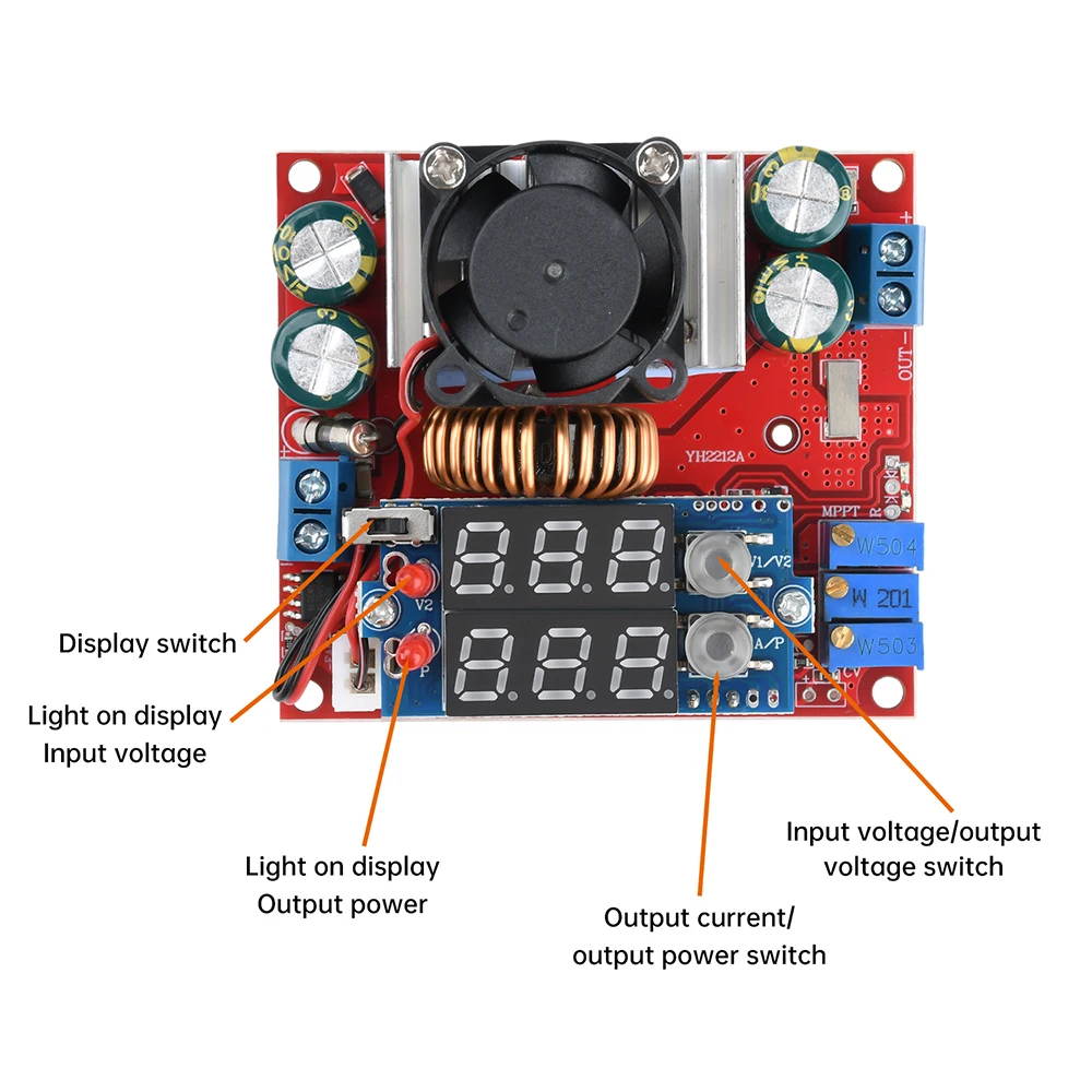 MPPT Constant Voltage And Constant Current Boost Charging Module 15A Synchronous Rectification Solar Controller Module