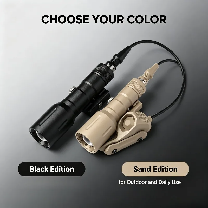 High Bright Multi‑Mode Strobe Hand Torch Premium Alloy Long‑short Flashlight Night Patrol Flash Lamp