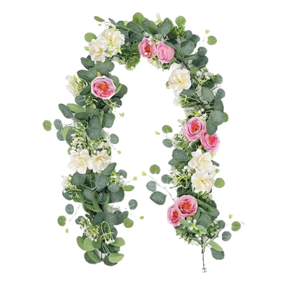 

Artificial Flower Dressing Flower Garland Simulated Vine Plastic Garland Hanging Plants Flexible Exquisite Greenery Garland