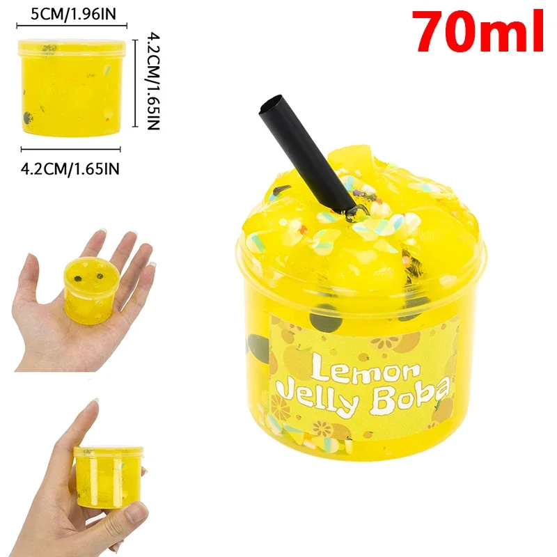 AA-Large Capacity Crunchy Slime Kit Premade Crystal Slime Set Super Soft and Non-Sticky Jelly Cube Slime Crystal Soil