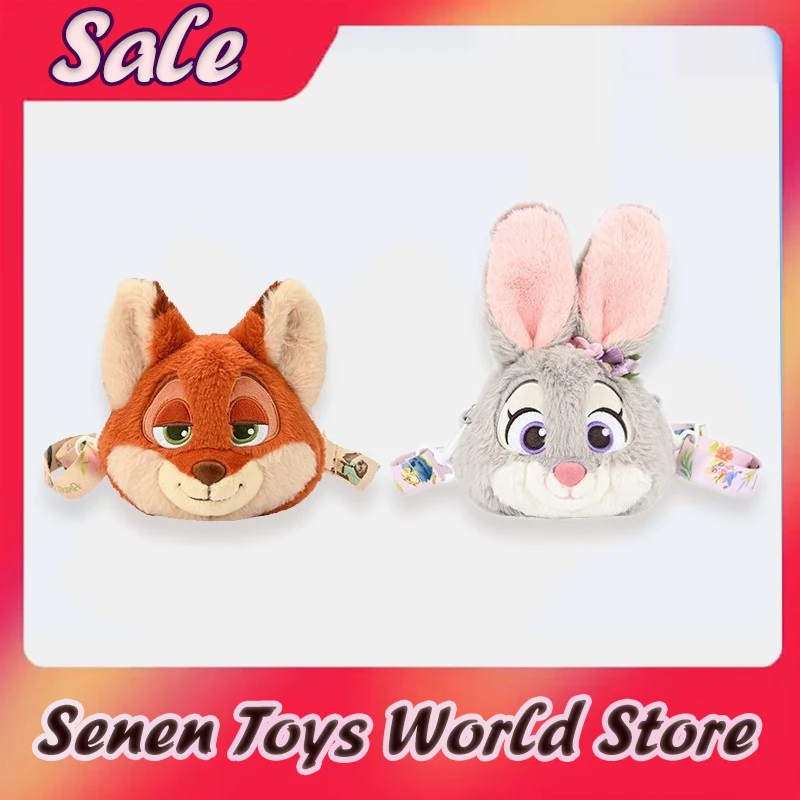 

Disney Zootopia Judy Hopps and Nick Wilde Plush Crossbody Bag Cartoon Shoulder Tote Stuffed Toy Gift for Kids