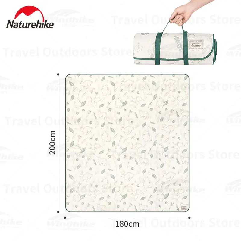 Naturehike Camping Picnic Mat Damp-proof Aluminum Film Outdoor Park Play Mat 5-6 People 180X200CM Portable Travel Carpet