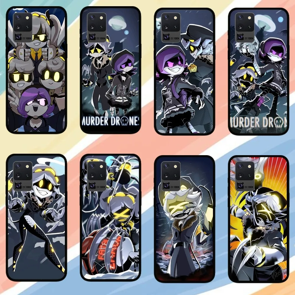 Cartoon Murder Drones Phone Case For Samsung Galaxy S24 S23 S22 S21 S20 FE Note 20 Ultra 5G Black Phone Case