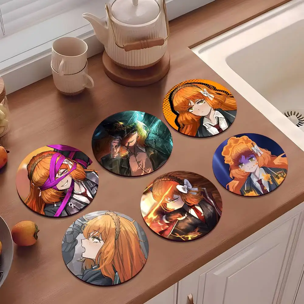 1pc Ishmael Game Limbus Company Wooden Coaster Colour Printing Cup Mat Home Desk Decoration Gifts