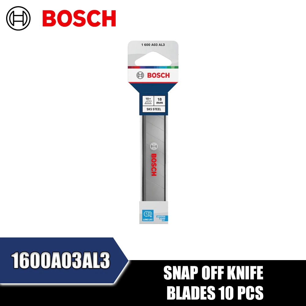 BOSCH 1600A03AL3 Snap Off Knife Blades 10PCS Craft Knife Replacement Blades