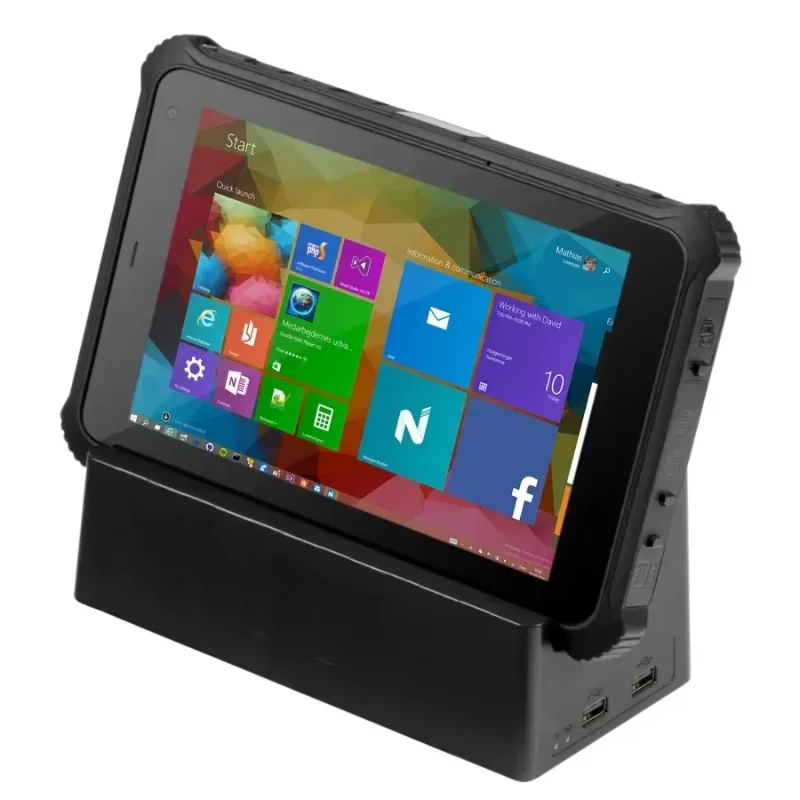 8 inches capability touch working under extreme conditions mobile computer Rugged tablet Win 10 OS