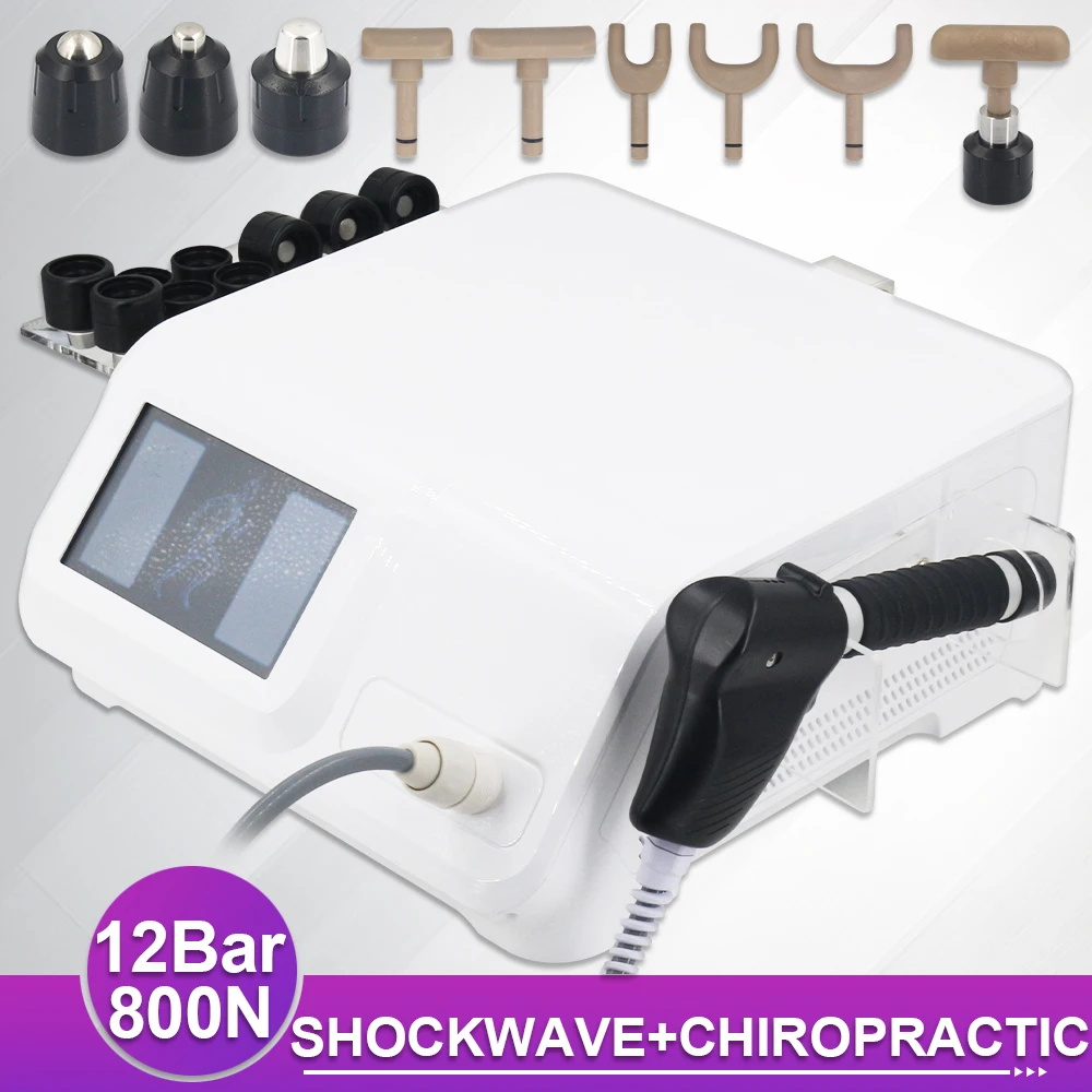 Pneumatic Shockwave Therapy Machine 12Bar For ED Treatment Pain Relief Shock Wave Muscle Massage Relaxation 2 IN 1 Massager 2026