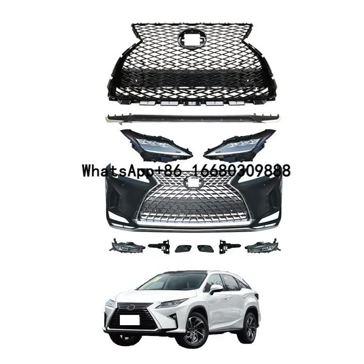 Car Accessories 2016-2020 RX Upgrade 2021 Front Bumper Headlights Black Sport Grille body kits for LEXUS RX300 RX270 RX350 RX450