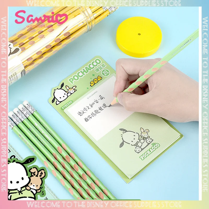 Kawaii Pochacco Pupils Writing Pencil Kindergarten Female Beginner Triangle Pole Hole Pencil Correction Grip Pencil Sanrio