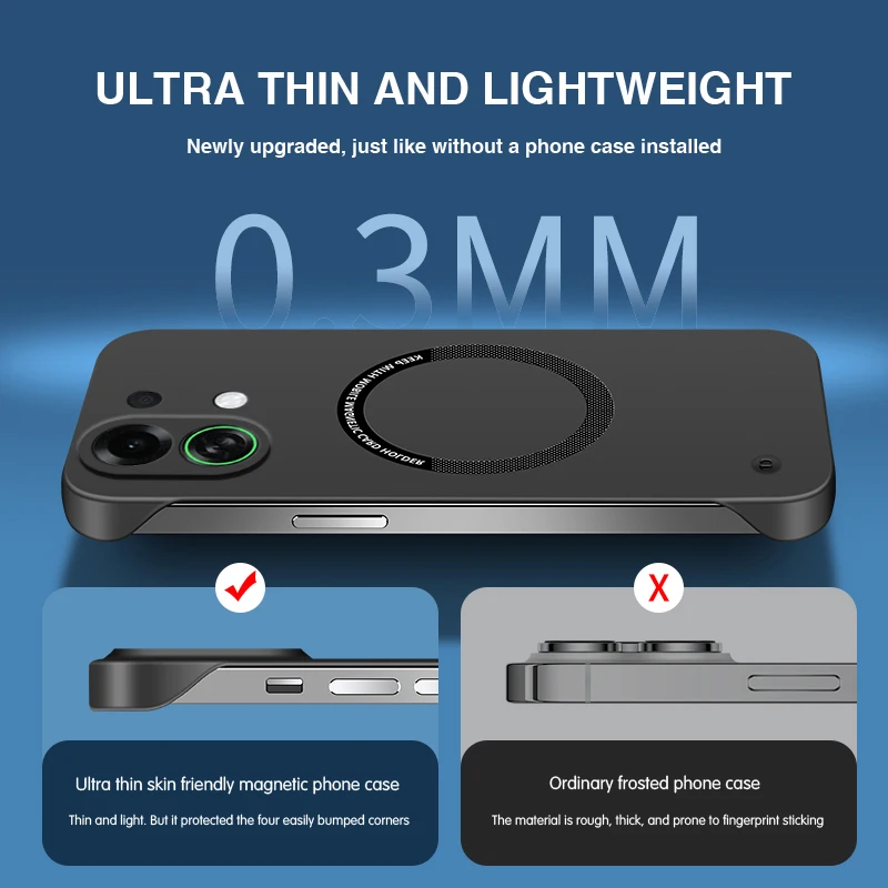 حافظة هاتف مغناطيسية رفيعة للغاية مقاومة للصدمات لهاتف اوبو K13 توربو برو 5G ملحقات أغطية خلفية صلبة أصلية بدون إطار عالية الجودة