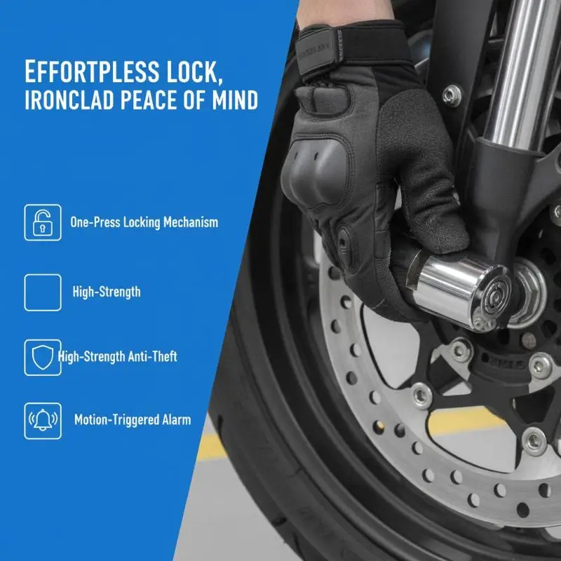 1Pcs Alloy Steel Mini Disc Brake Lock Keyless Locking Anti Pry For Bicycles