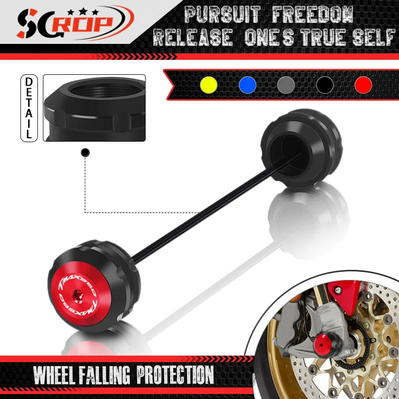 

New TMAX 560 2024 CNC Rear Wheel Fork Slider Protector For TMAX560 TECH MAX 20-24 Motorcycle Wheel Falling Protection tmax560