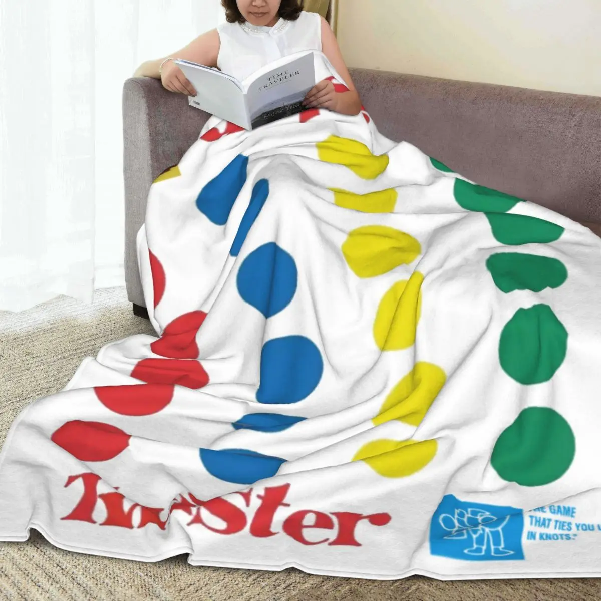 Throw Blanket The Twister Game Micro Fleece Blanket Four Sizes Blanket Personalized Portable For Living Room AntiPilling Blanket