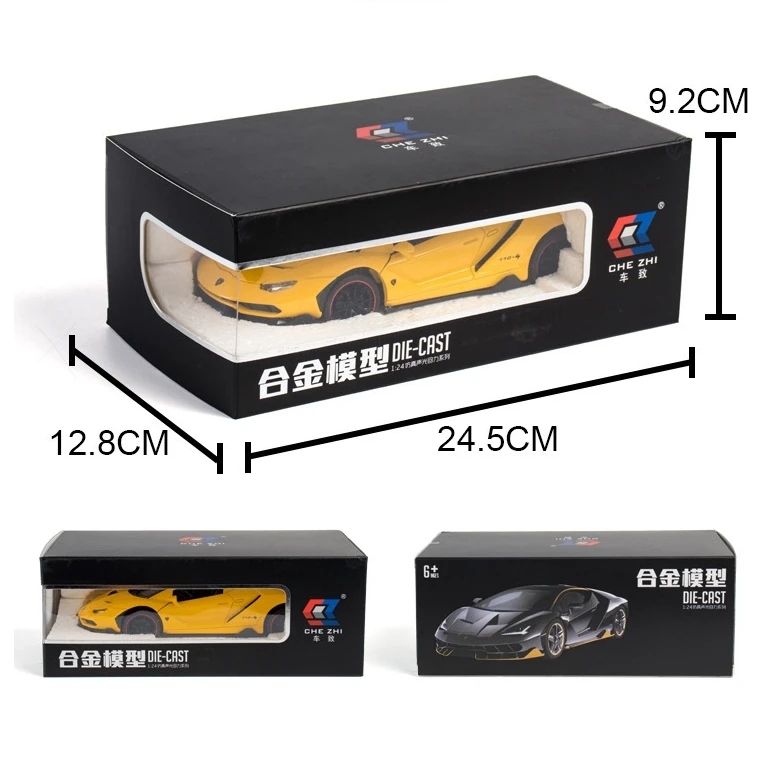 1:24 Scale Lamborghini LP770 LP780 Super Car Model Sound Light Children Boys Diecast Toys Vehicles Gift Collective Voiture