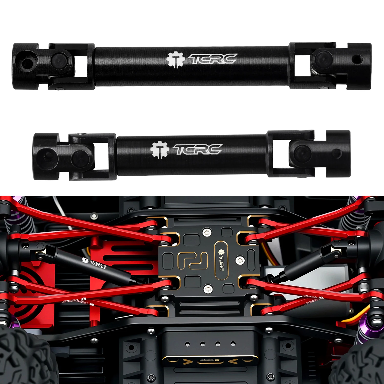 TCRC 2PCS Hard Steel Drive Shafts with D Shaped Hole for HPI Venture18 Upgrade