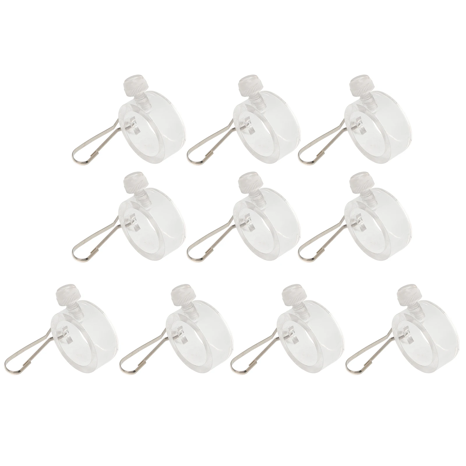 

10 Pcs Flagpole Accessories Durable Plastic Flag Fastener Retaining Ring White Mounting Fits 1 Inch Pole Outdoor Supplies