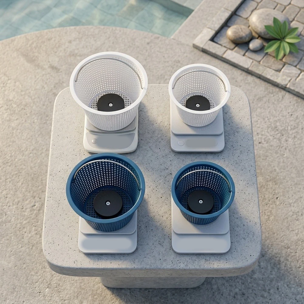 SP1070 Pool Skimmer Basket With Stainless Steel Handle For Easy Maintenance Weighted Skimmer Basket For Pool Garden