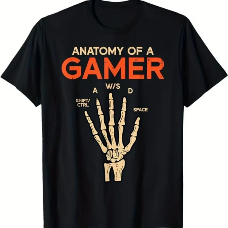 Funny Gamer Printed T-Shirt For Men Women Game Pad Graphic Tees Casual Oversized Short Sleeve Tops Round Neck Streetwear T Shir