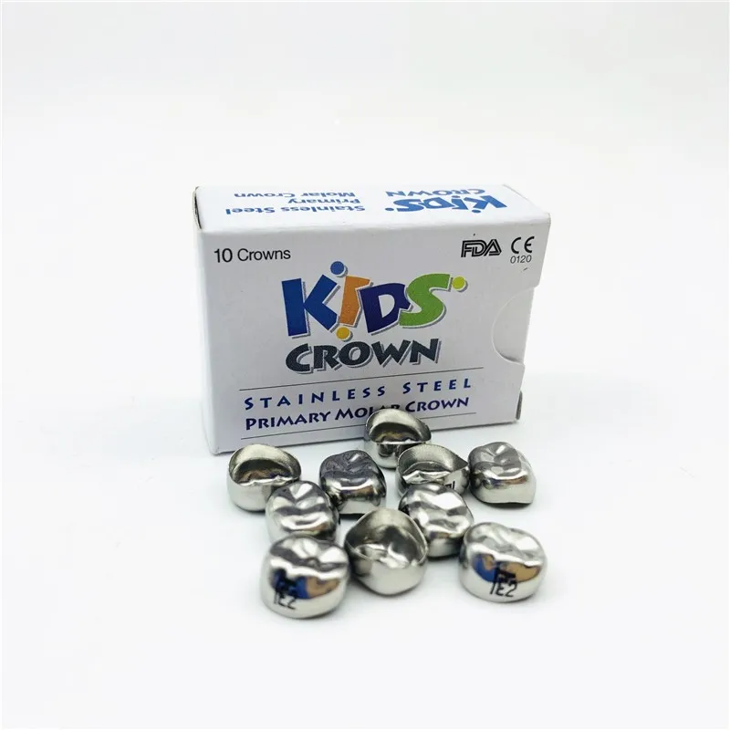 48/96Pcs Dental Crown SHINHUNG Kids Crown Dental Stainless Steel Primary Molar Crowns Children Kids BabyTeeth Crowns for Kids