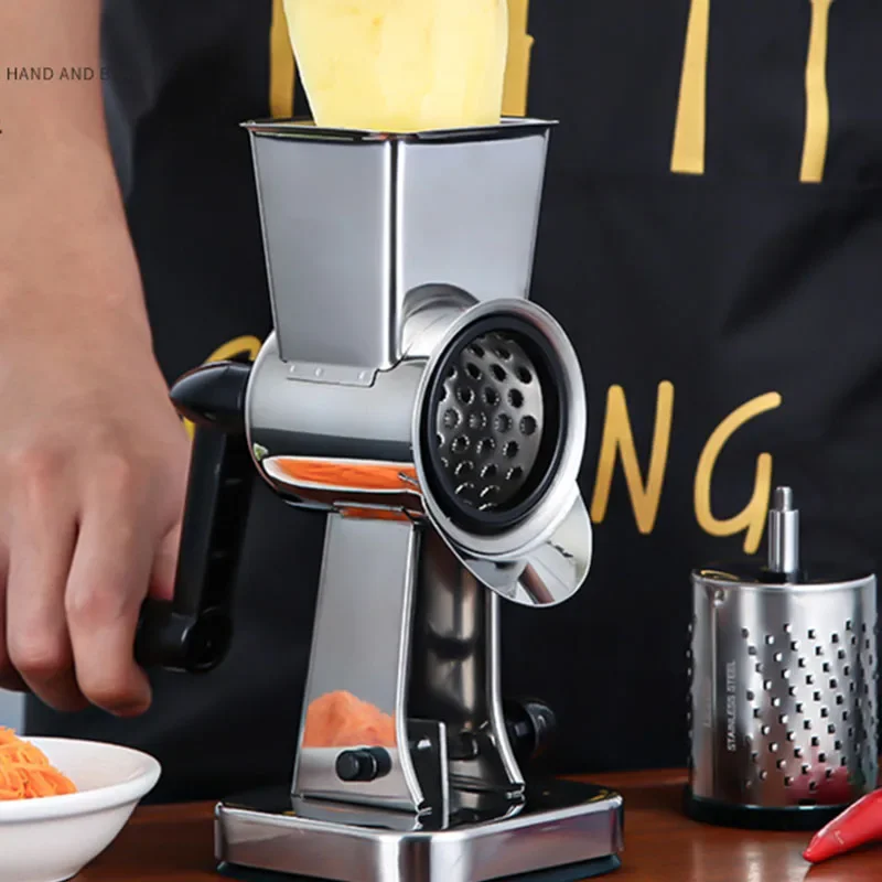 Hand-cranked 304 Stainless Steel dicing machine Small Multi-function Cheese Grater Artifact Nut Grinder Peanut Grinder
