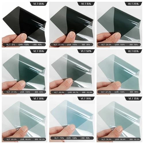 Imagen 2 del producto Ancho 600cm x 50cm IR100 % 2 MIL aislamiento térmico Nano película cerámica coche película de vidrio para el hogar transmisión multiluz