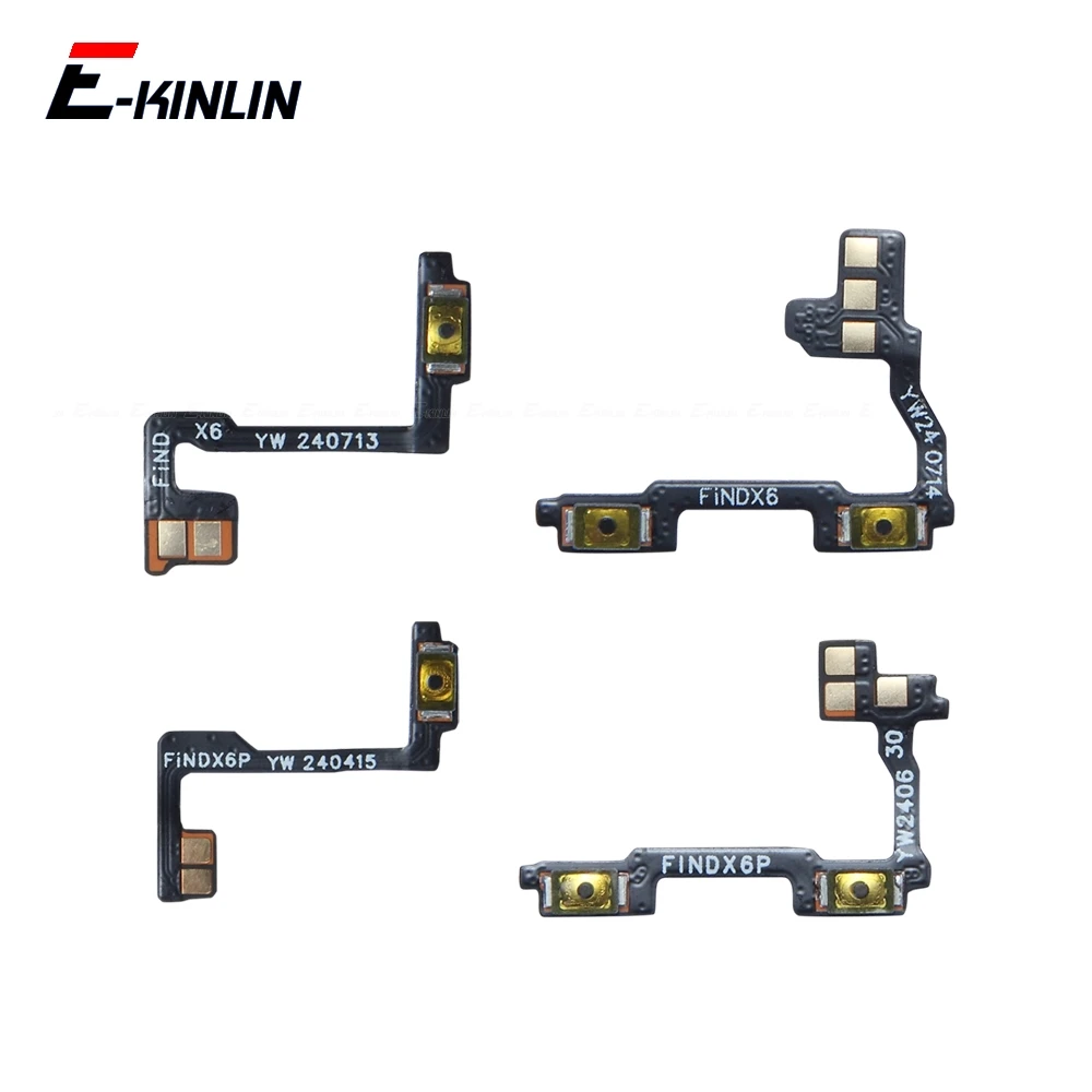 Mute Switch Power Key For OPPO Find X3 X5 5G X6 Pro Lite ON OFF Volume Button Control Flex Cable Parts