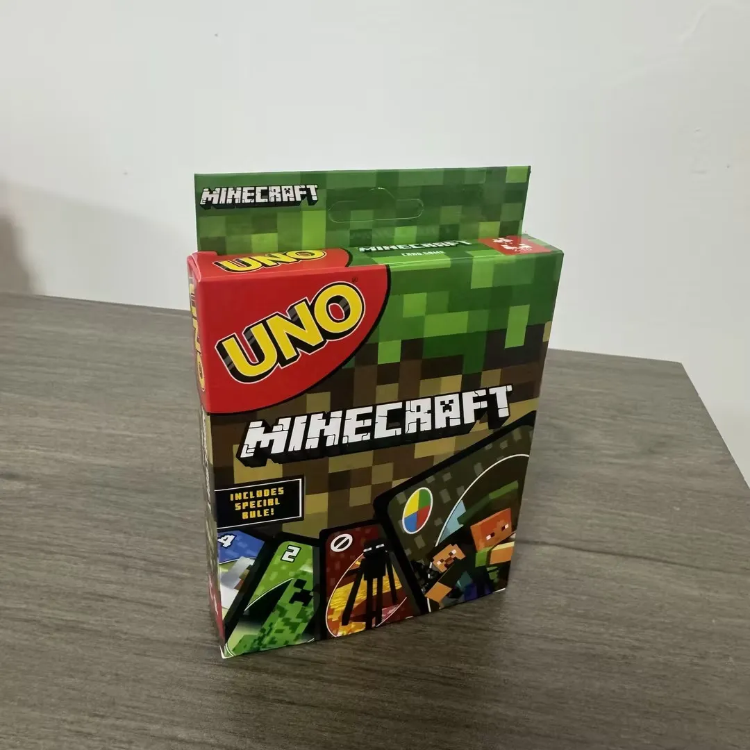 UNO FLIP! Jogo de tabuleiro anime dos desenhos animados minecraft figura padrão família engraçado entretenimento uno cartas jogos presentes natal