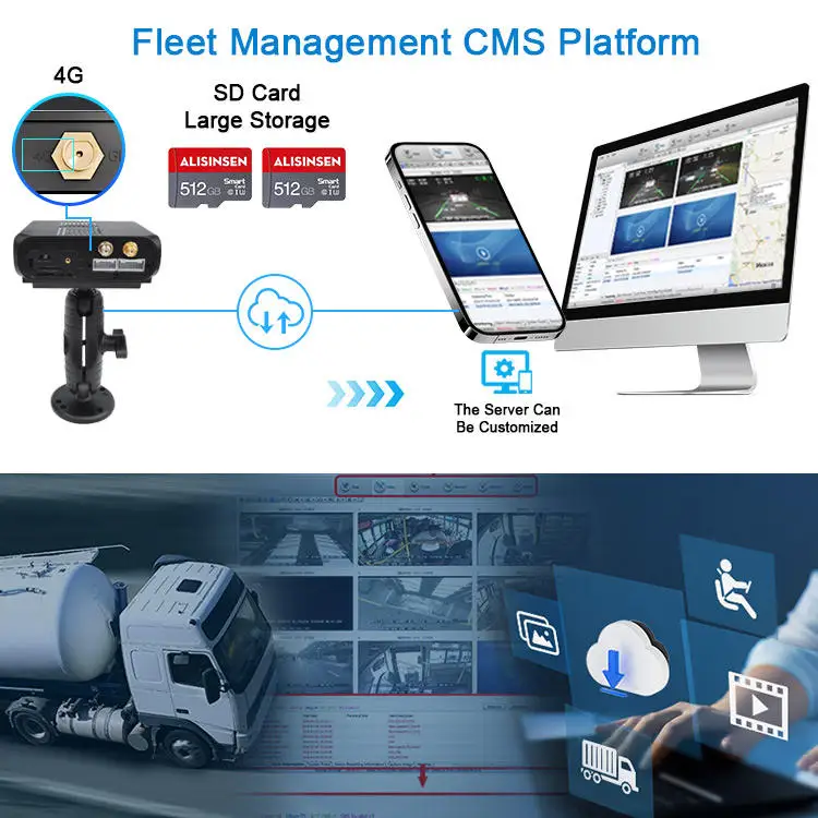 CareDrive MR830-V1-PF Driver Monitor del sonno Promemoria vocale Cuscino vibrante Allarme di sveglia per pala gommata App semi-rimorchio DSM