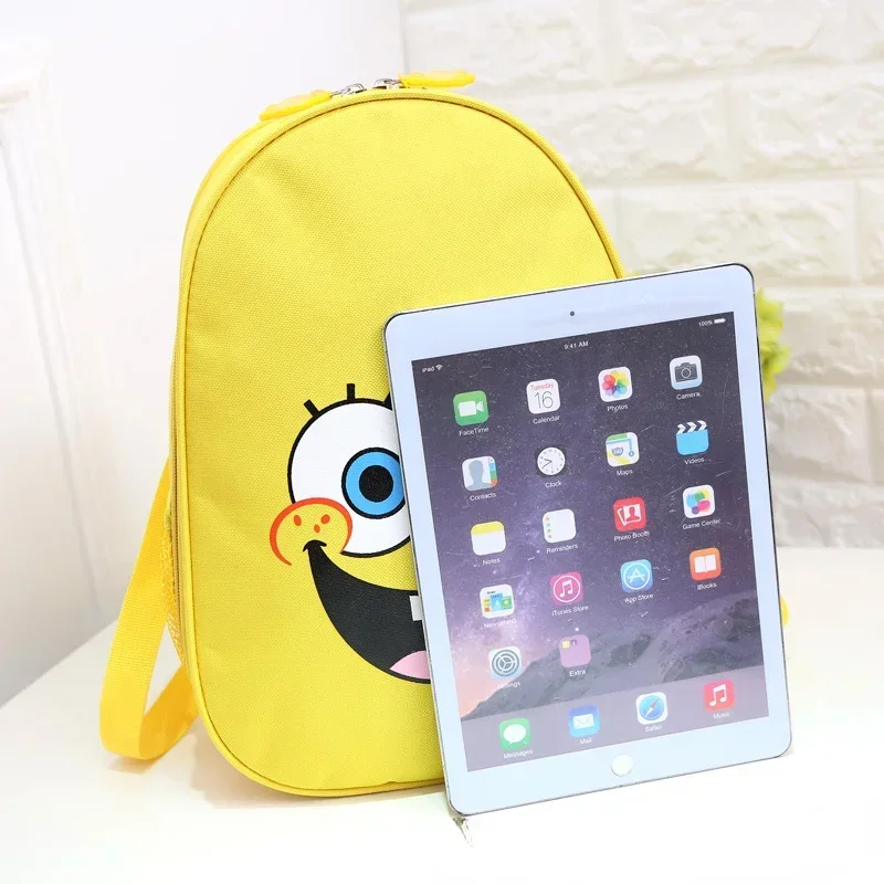 SpongeBob Kids SchoolBags Cartoon Cute Students Kindergarten Girls Funny Bookbag Small Anime School Bag Travel Children Backpack