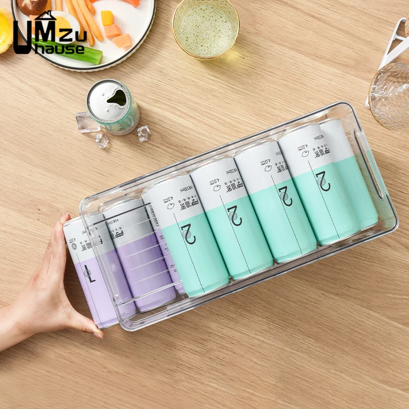 2 Layer Beverage Storage Box Beer Drinks Can Soda Bottle Fridge Jar Holder Auto Rolling Dispenser Kitchen Refrigerator Organizer