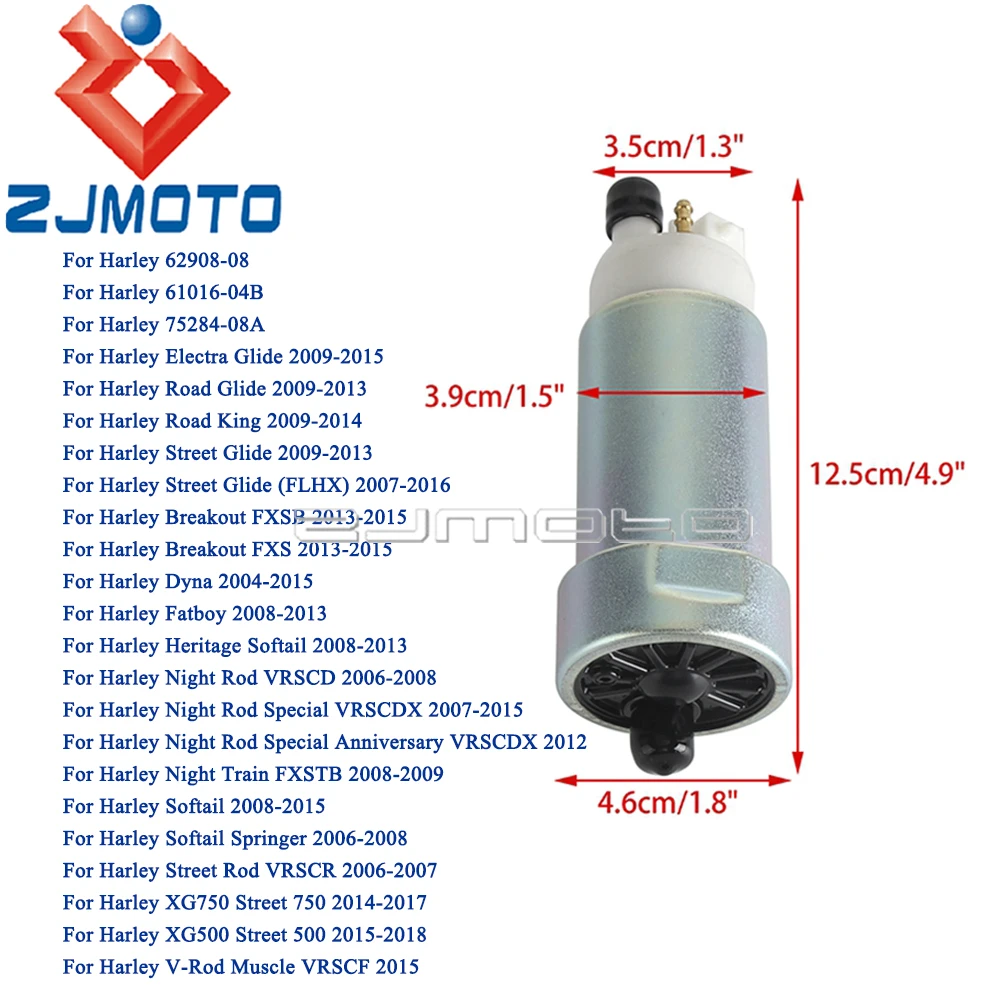 62908-08 75284-08A Fuel Gas Petrol Pump For Harley Road King Street Electra Glide Softail FXS Dyna VRSCF EFI Fuel Pump 61016-04B