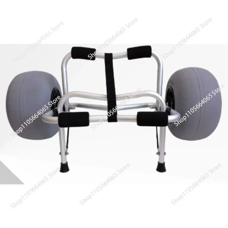 Portable Folding Kayak Cart with Inflatable Wheels for Canoe Kayak Stand-Up Paddleboard SUP Inflatable Boat Trailer Transport