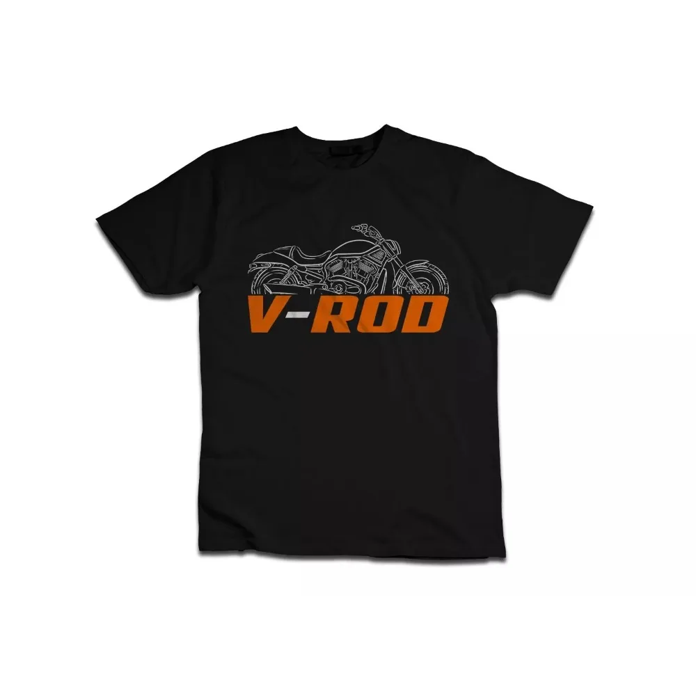 

V-Rod Harleys Custom-designed Short-sleeved T-shirts with Printed Patterns Suitable for Both Men and Women