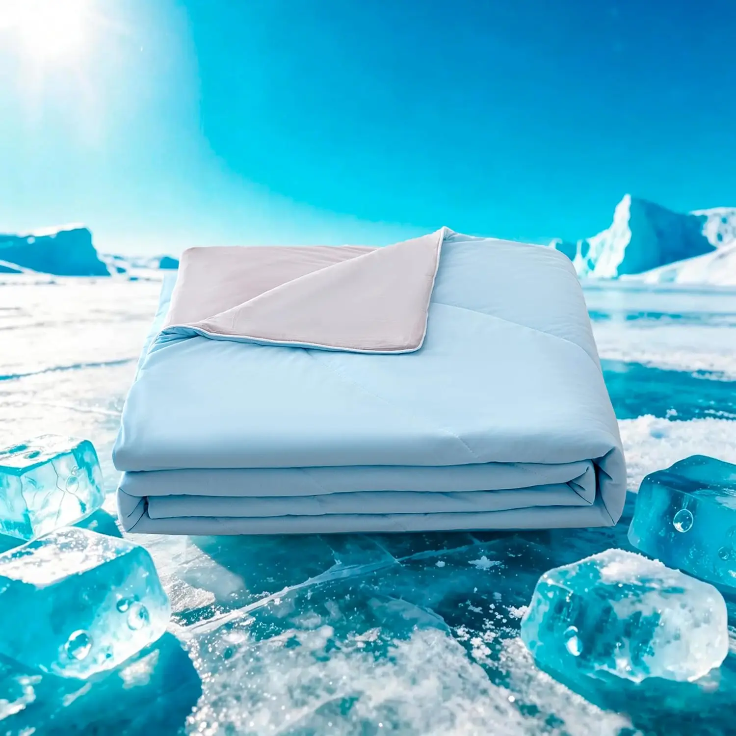 

Cooling Blanket for Hot Sleepers Lightweight Breathable Summer Comforter Double Sided Cool Fabric Queen Size