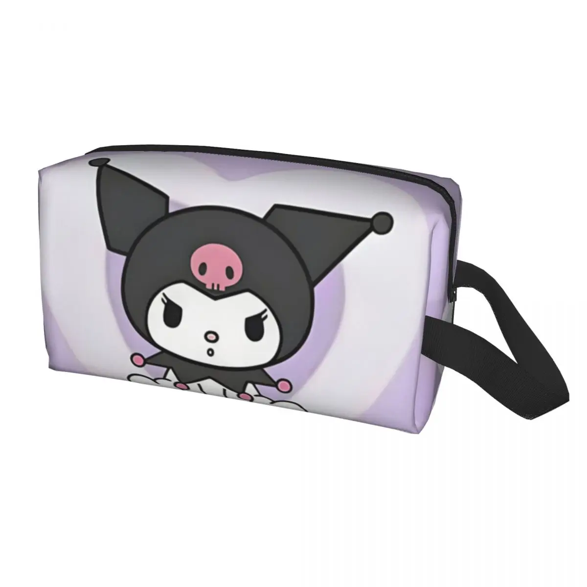 Custom Cartoon Kuromi Skull Cosmetic Bag Women Kawaii Large Capacity Cute Rabbit Anime Makeup Case Beauty Storage Toiletry Bags