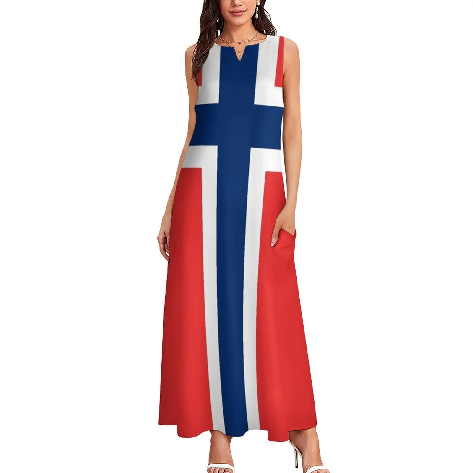 NORWEGIAN Flag Gifts, Masks, Stickers & Products Long Dress elegant dresses for women summer dress daily Dress