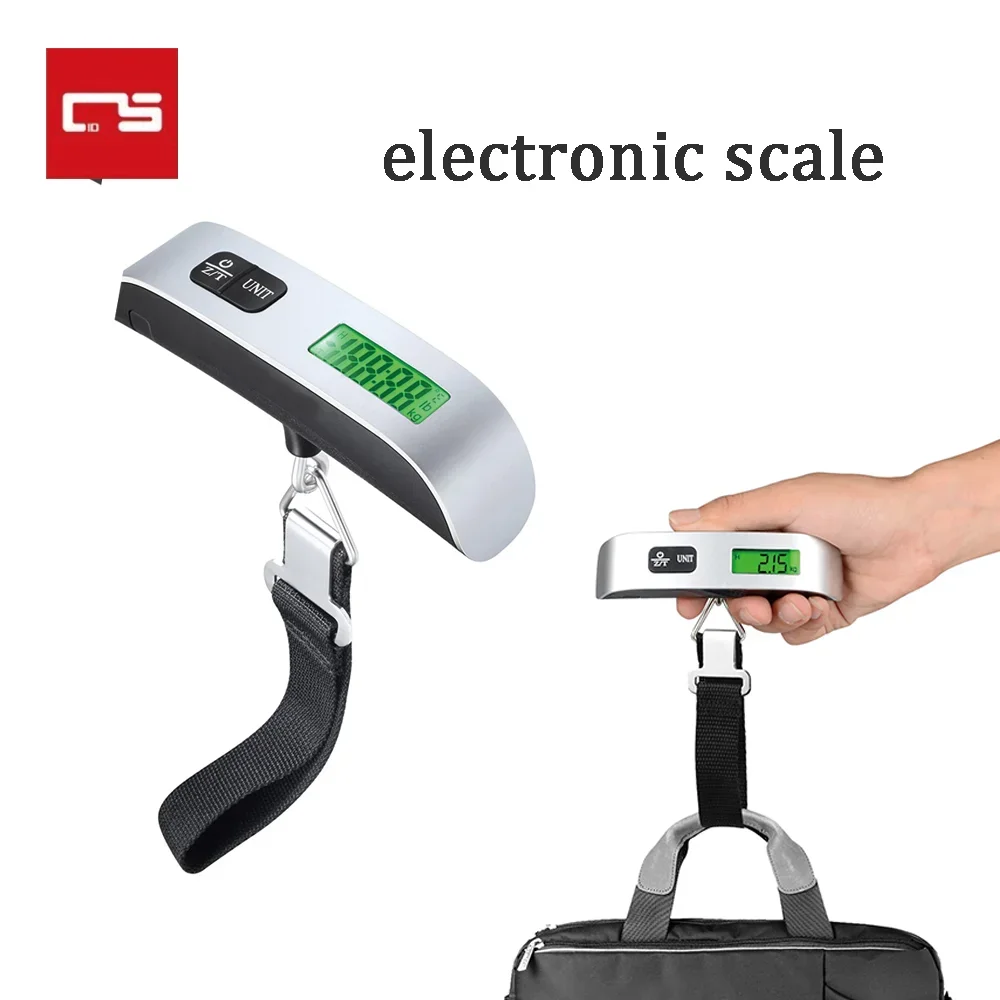 Portable Scale Digital LCD Display 110lb/50kg Electronic Luggage Hanging Suitcase Travel Weighs Baggage Bag Weight Balance Tool