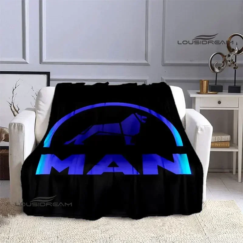 

Man Truck Logo Printed Throw Blanket Soft Flannel Comfortable for Home Travel Picnic Bed Birthday Gift