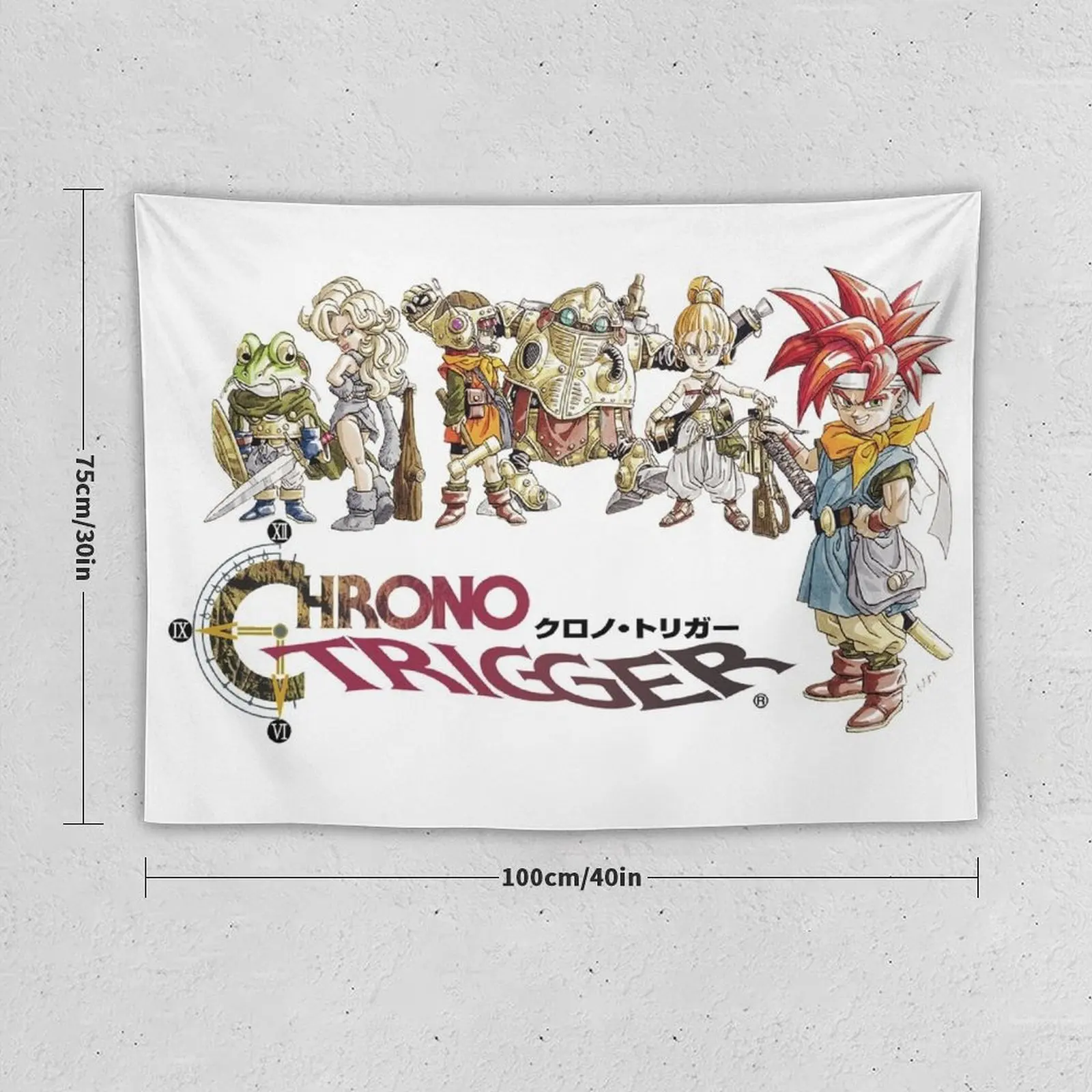 Chrono Trigger Logo Tapestry House Decor Wall Hanging Decor Aesthetic Room Decor Korean Tapestry