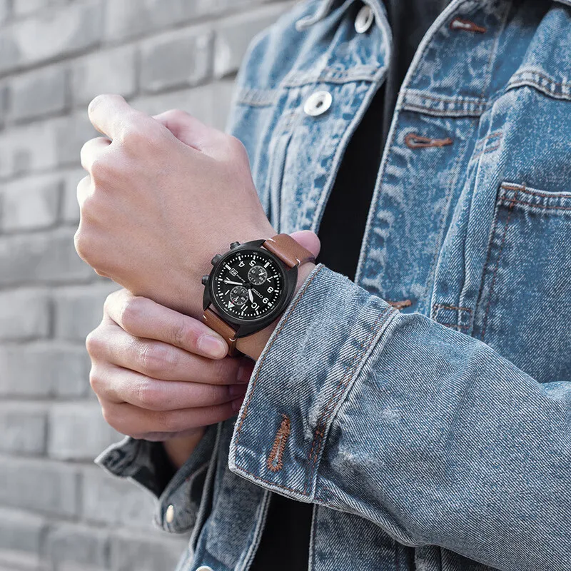 CITIZEN Original Chronograph Watch Men\'s Watch Japanese Eco Drive Waterproof Fashion Luminous CA7045-14E Business Watch
