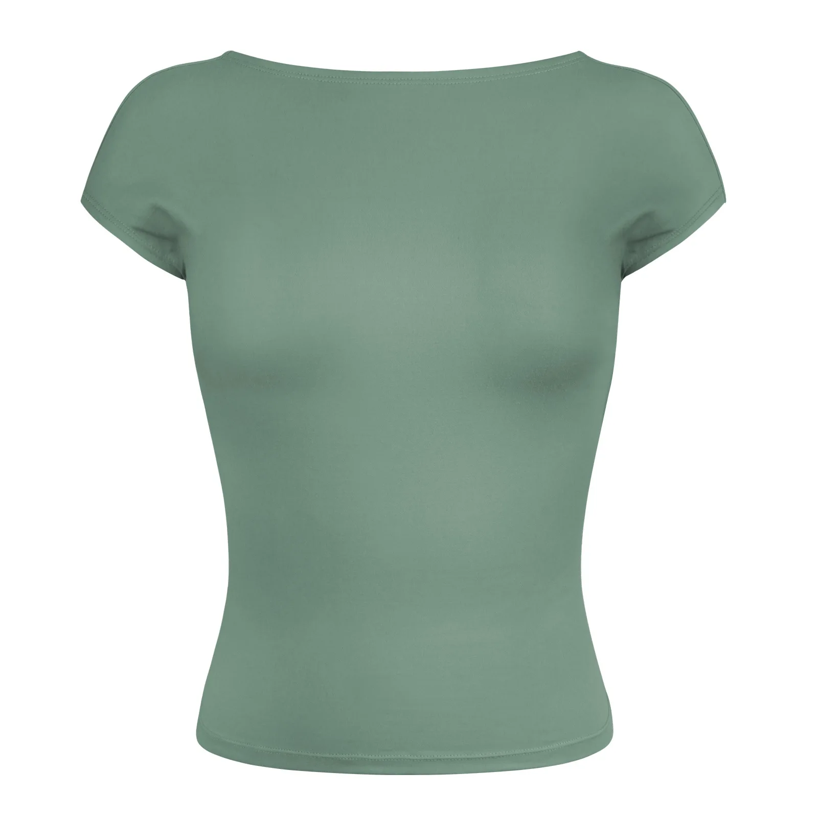 2025, Sommer, neue Mode, Damen-Tops, T-Shirts, Y2K, sexy, rückenfrei, bequem, atmungsaktiv, kurzärmelig, Slim-Fit-Damenbekleidung – Detail 4