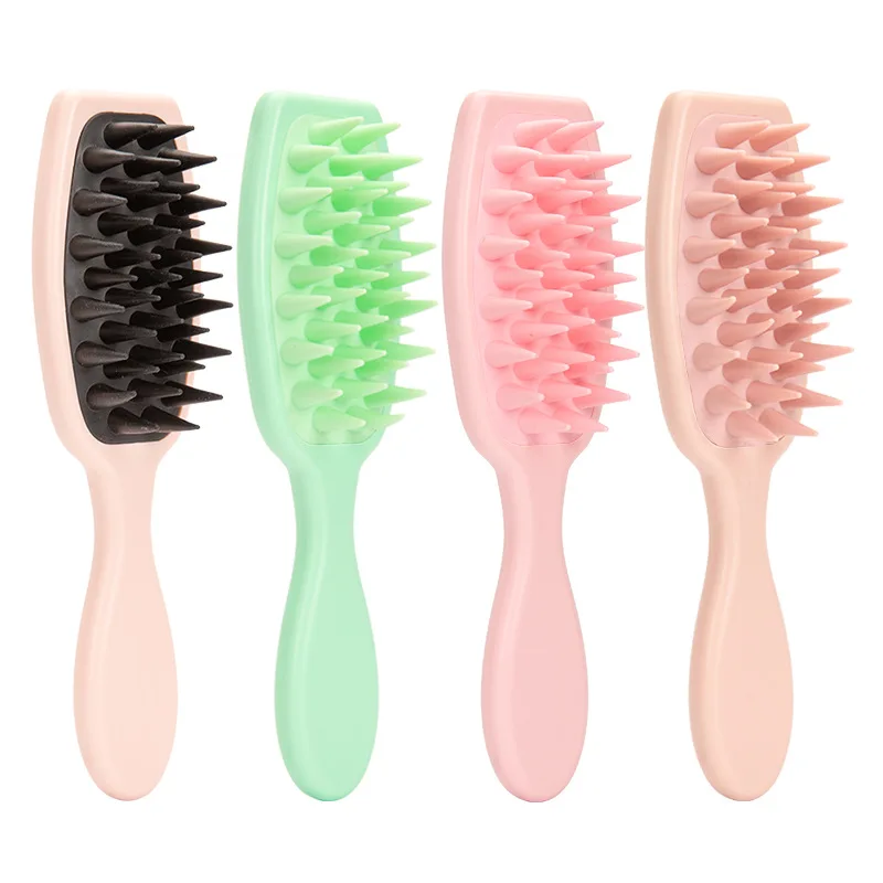 

Soft Silicone Shampoo Brush Extended Handle Scalp Massager Hair Washing Comb Shower Brushes Bath Spa Massage Beauty Hair Tool