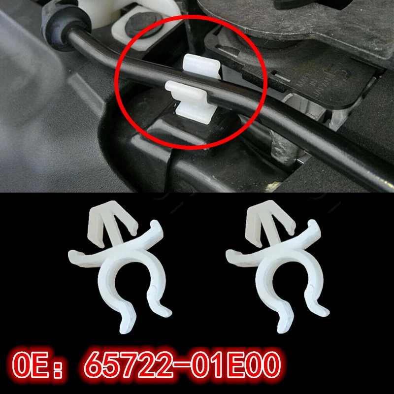 

10x Auto Accessories Car Fastener Hood Rod Holder Clip for Pathfinder Nissan Navara Skyline X-Trail T30 Car Interior 65722-01E00