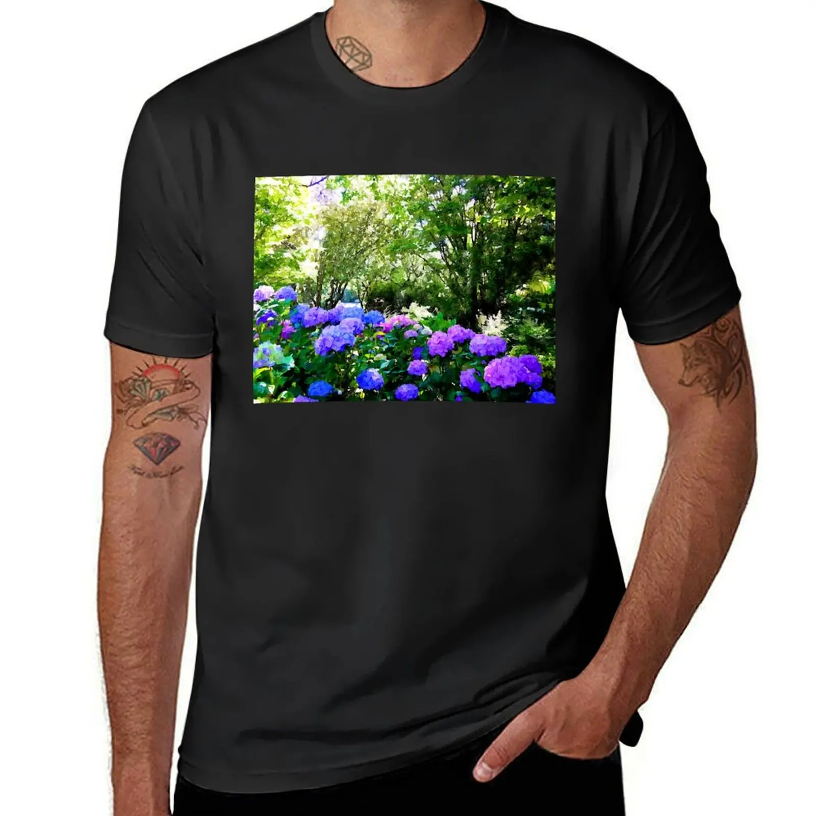 Watercoloured Hydrangeas T-Shirt cute tops vintage clothes mens graphic t-shirts hip hop