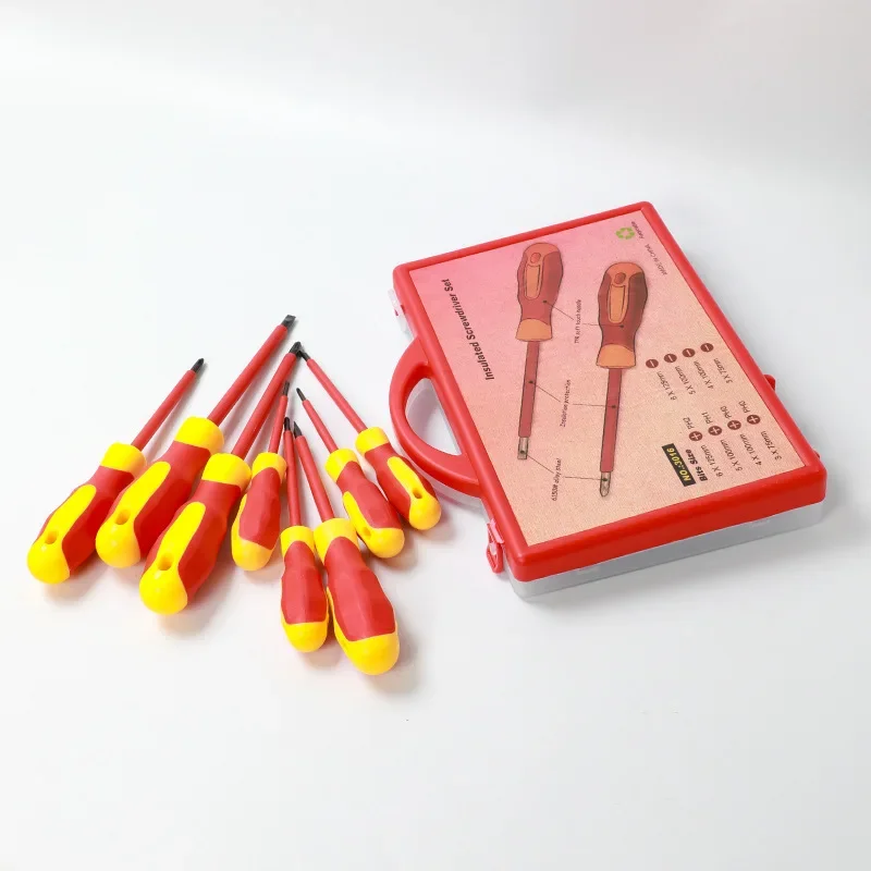 

8 PCS Insulated Screwdriver Set Slotted Phillips 1000V High Voltage Electrician Tools Safety Repair Hand Tools