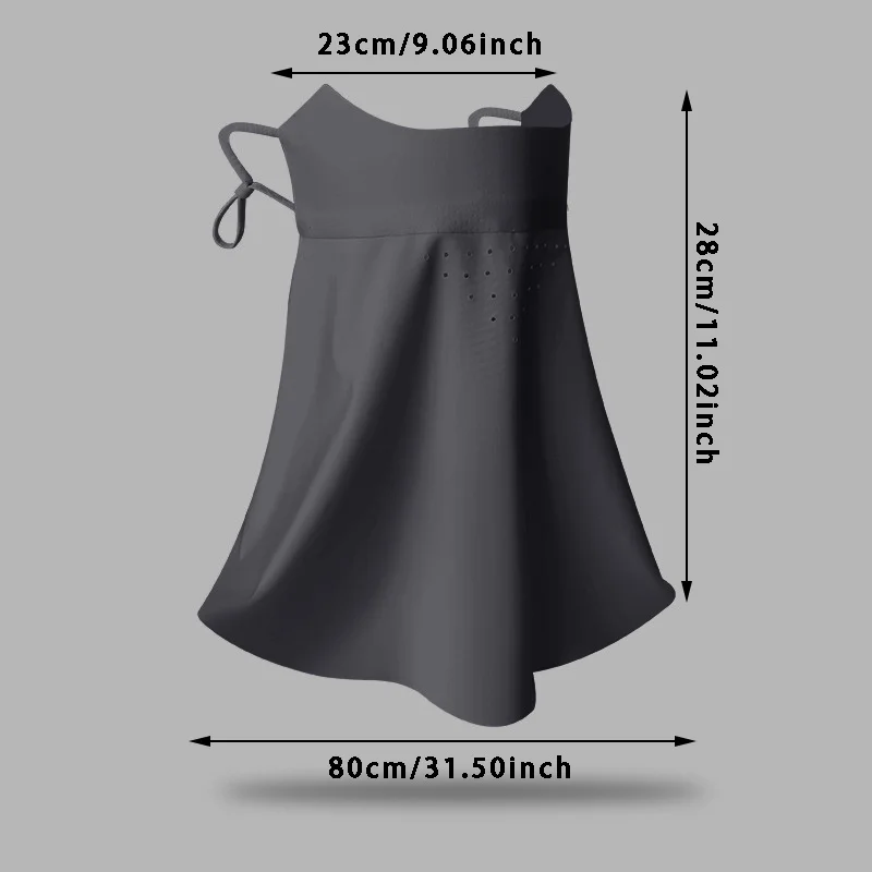 Outdoor Sunscreen Golf Sun Proof Ice Silk Bib Men Women Collar Fishing Solid Color Riding UV Protect Neckline Mask Summer