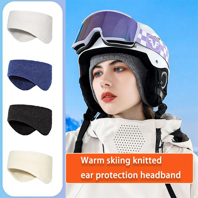 

Warm Winter Ear Protectors Knitted Headbands Women Men Sports Running Fleece Earmuffs Headband Outdoor Cycling Hiking Ear Cover